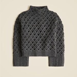 NWT J. Crew Charcoal Funnel Neck Sweater NEW